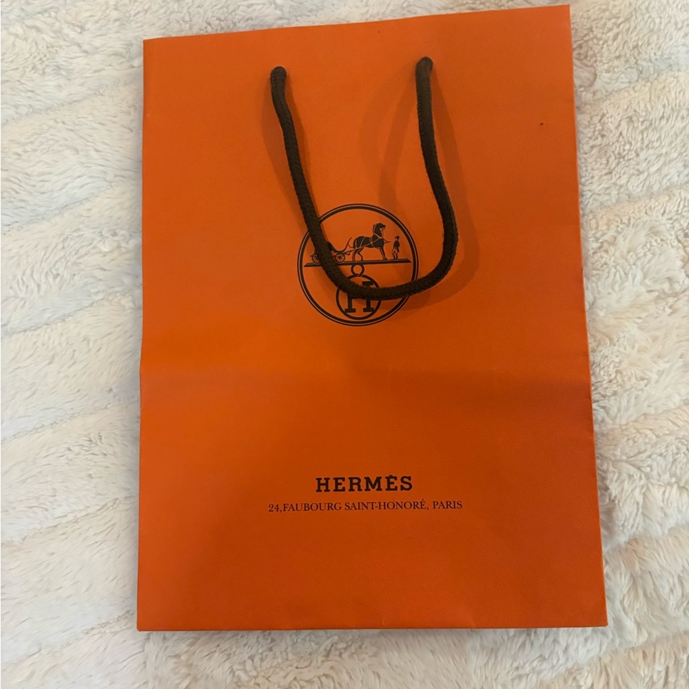Hermes Orange Shopping Bag